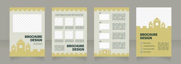 Diseño de folleto en blanco de protección de legado histórico antiguo