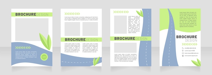 Vector diseño de folleto en blanco de vehículos de bajo consumo.