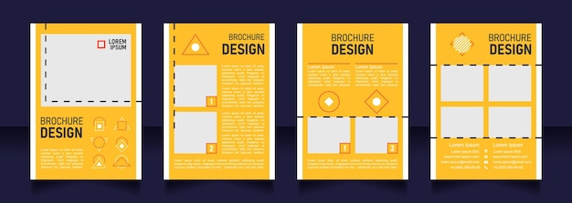 Diseño de folleto en blanco de verano. Conjunto de plantillas con espacio de copia para texto. Colección de informes corporativos prefabricados. 4 páginas de papel editables. Fuentes Bahnschrift SemiLight, Bold SemiCondensed, Arial Regular utilizadas