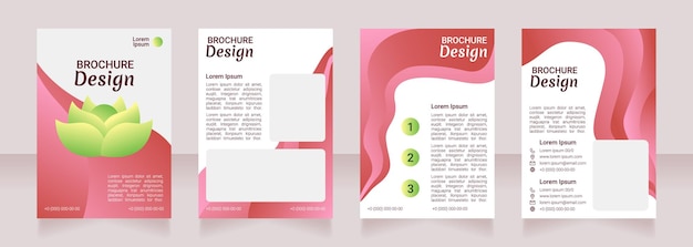 Diseño de folleto en blanco zen