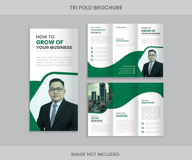 Diseño del folleto digital Tri Fold