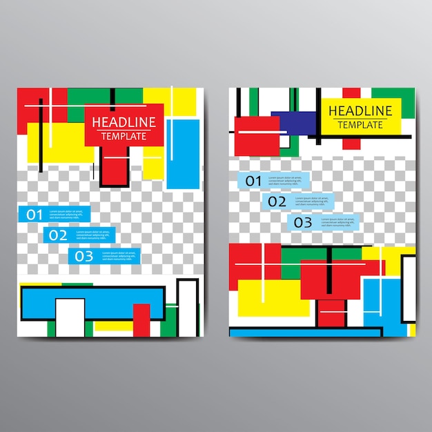 Diseño de folleto de fondo de plantilla abstracta de negocios para ilustración de Vector de folleto de informe anual
