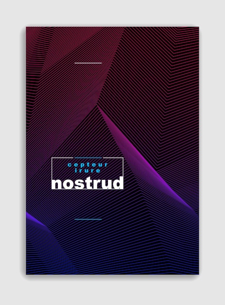 Diseño de folleto de moda minimalista vectorial lineal, plantilla de portada, gradiente geométrico de medio tono. Para pancartas, pancartas, carteles, volantes. Hermosa y especial textura de patrón.