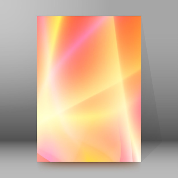 Diseño de folleto de página de título de informe de fondo de durazno de luces