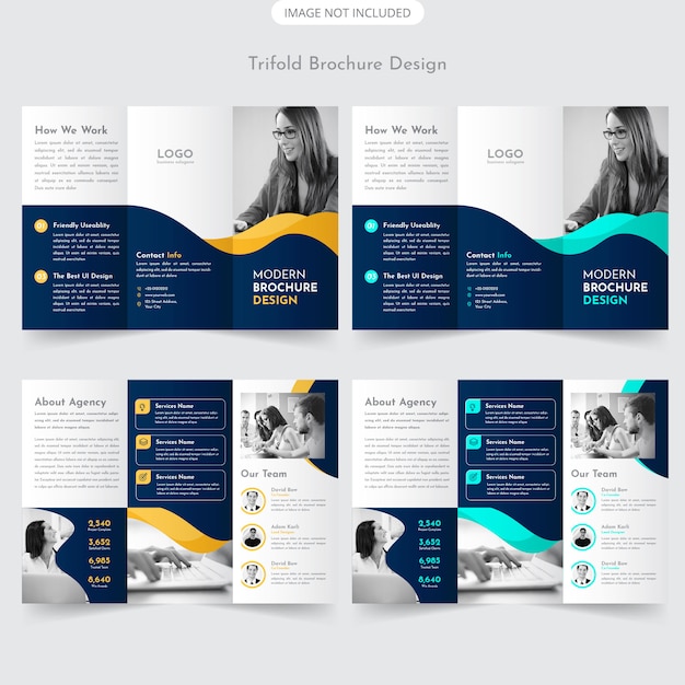 Diseño de folleto triple