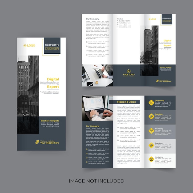 Diseño de folleto tríptico comercial folleto de marketing digital diseño de folleto o volante multipropósito