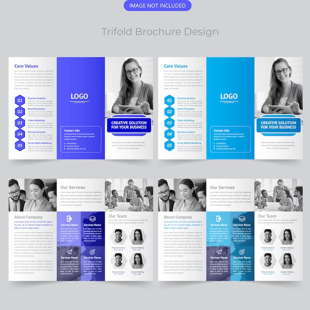 Diseño de folleto tríptico de la empresa