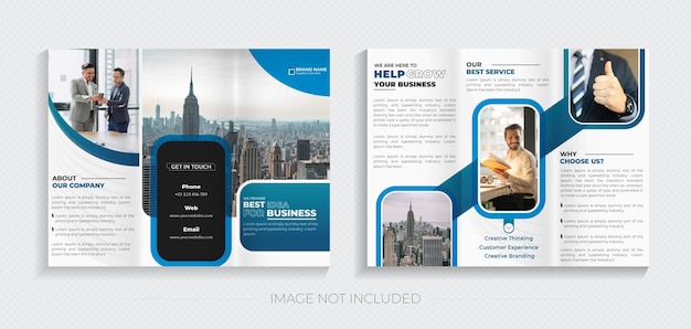 Diseño de folleto tríptico empresarial creativo.