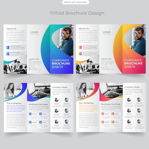 Diseño de folleto tríptico empresarial