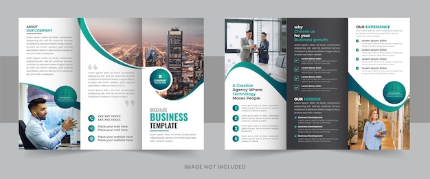 Diseño de folleto tríptico profesional de negocios