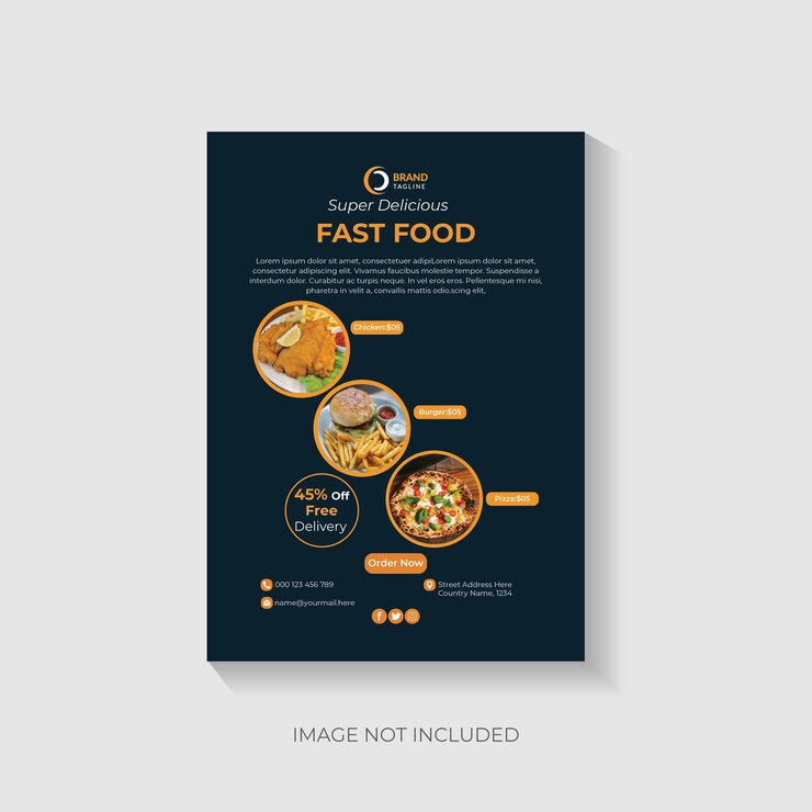 Diseño de folletos de alimentos