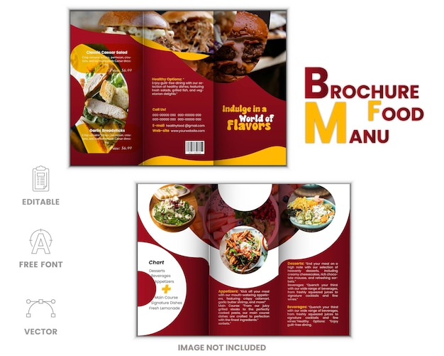 Diseño de folletos de alimentos
