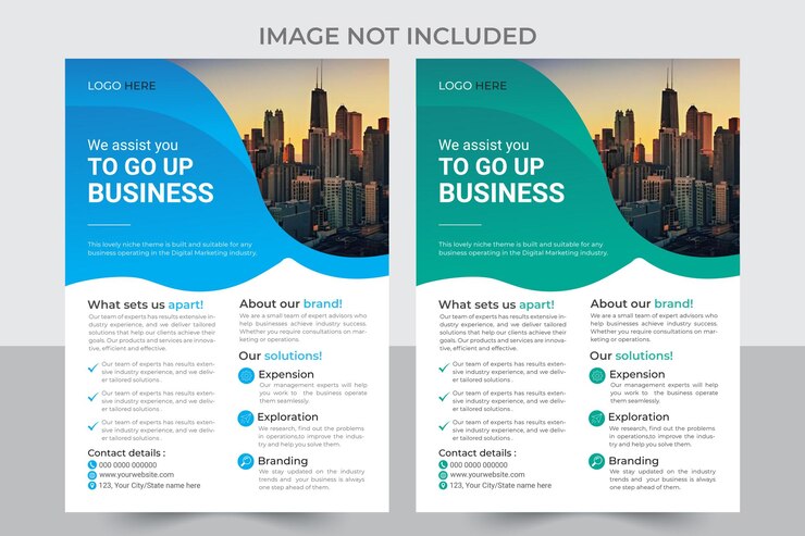 Diseño de folletos corporativos y comerciales modernos y creativos con ideas innovadoras