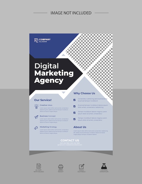 Diseño de folletos corporativos digitales modernos publicidad de promoción de propuestas de negocios de marketing