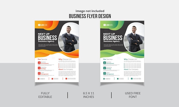 Diseño de folletos corporativos modernos con plantilla