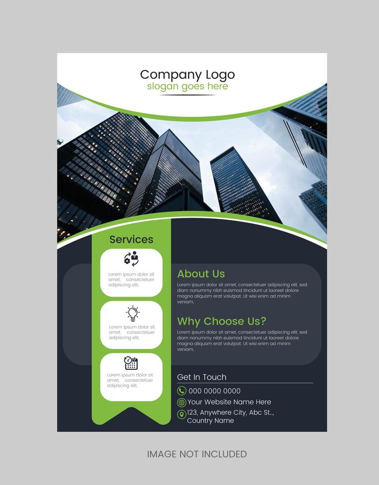 Diseño de folletos corporativos de Vector o diseño de banners temolate