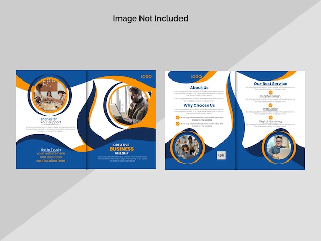 Diseño de folletos de doble plegado para negocios profesionales Descarga de archivo de Eps gratuito