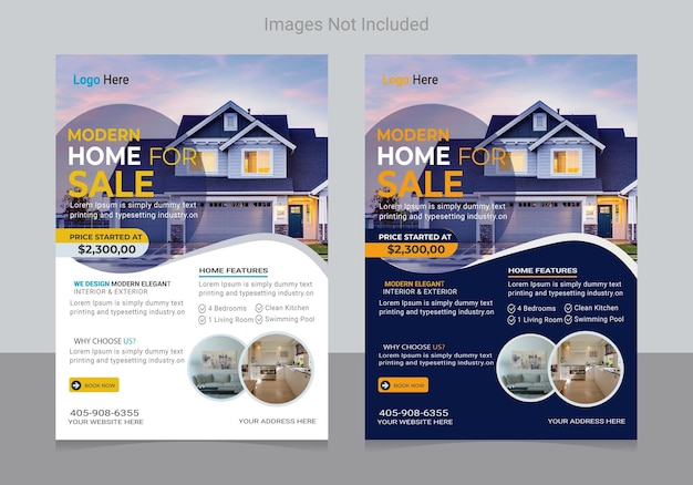 Diseño de folletos inmobiliarios Plantilla de folletos inmobiliarios Plantilla de folletos Diseño de folletos Venta de viviendas Diseño de folletos