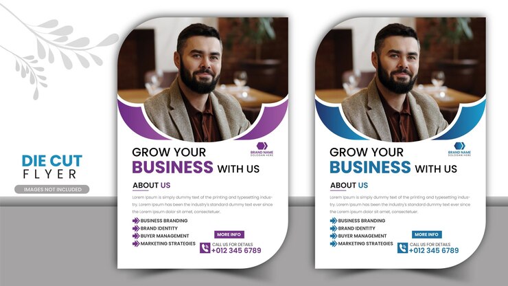Diseño de folletos de marketing corporativo Diseño de flyers de negocios Impresión vectorial