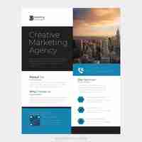 Vector diseño de folletos de marketing digital