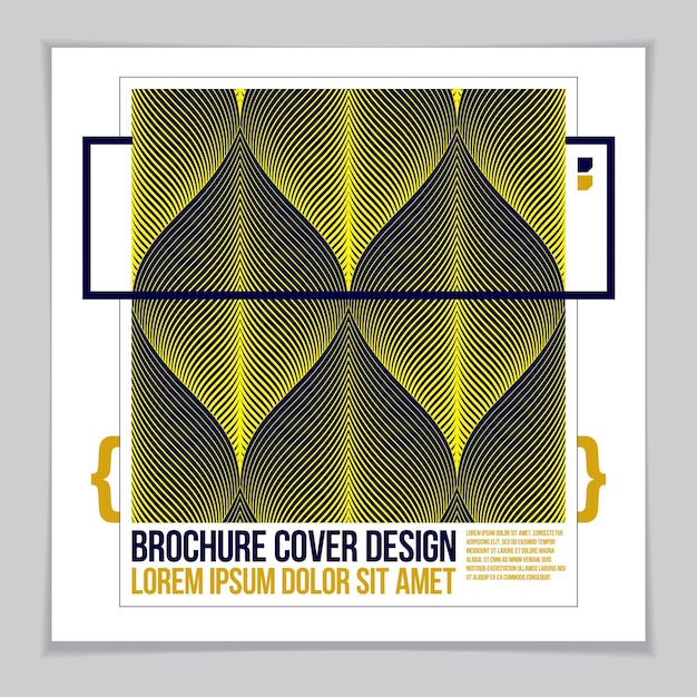 Diseño de folletos minimalistas. plantilla de diseño gráfico vectorial de web, comercio o eventos. Ilustración geométrica con textura de línea a rayas.