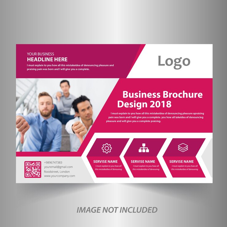 Vector diseño de folletos de negocios paisaje
