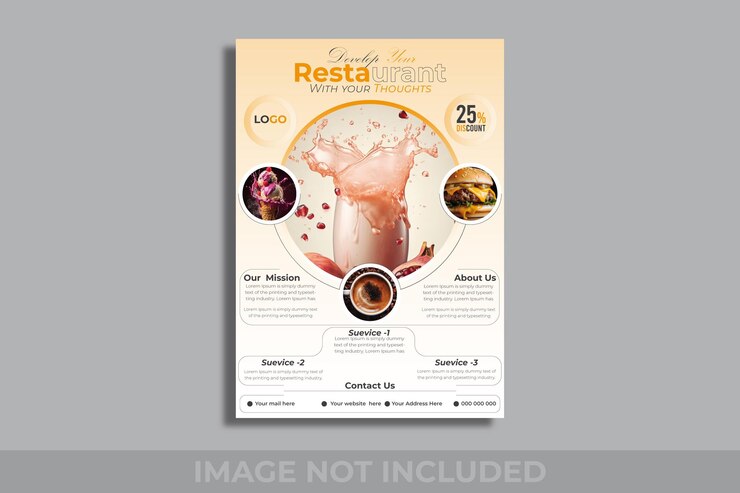 Diseño de folletos de restaurantes