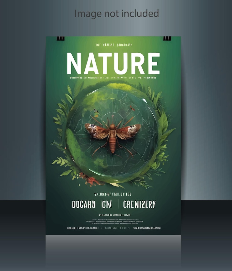 Vector diseño de folletos sobre naturaleza y agricultura