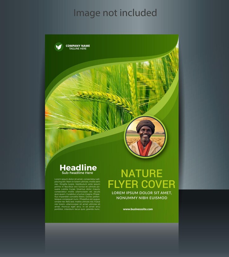 Diseño de folletos sobre naturaleza y agricultura