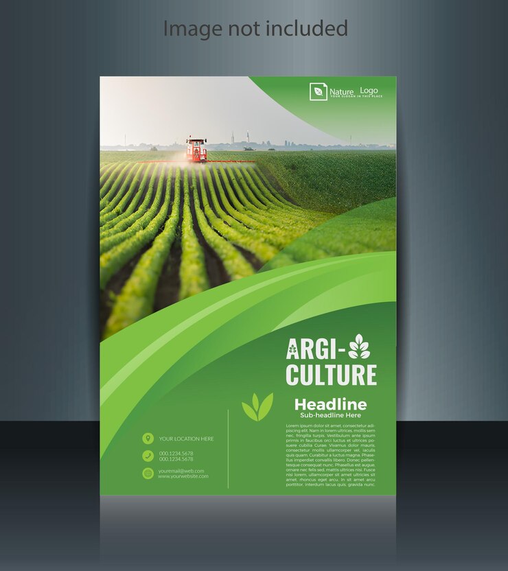Diseño de folletos sobre naturaleza y agricultura