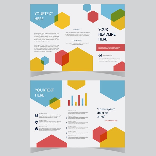 Diseño de folletos trifold corporativos de marketing de negocios Diseño de plantillas trifold de negocios
