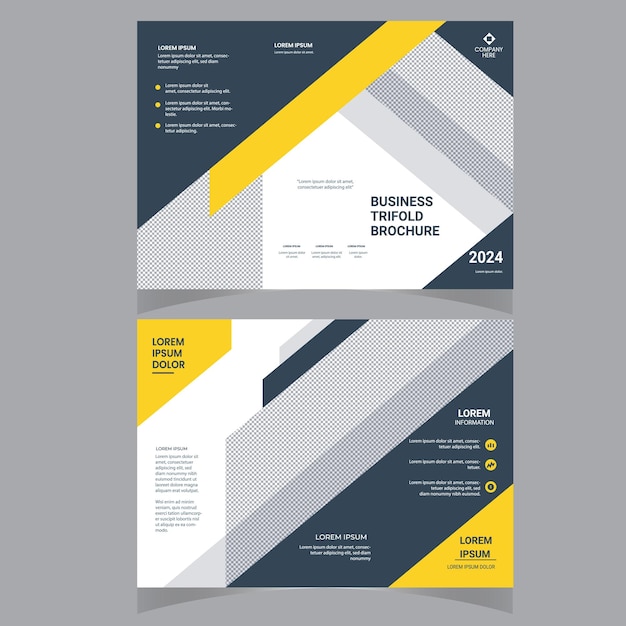 Diseño de folletos trifold de marketing empresarial Diseño de plantillas trifold de negocios corporativos