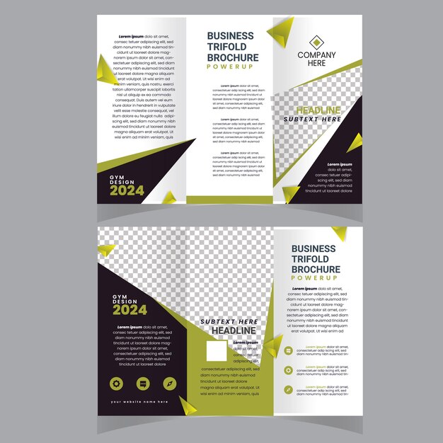 Diseño de folletos triples de marketing empresarial Diseño de plantillas de folletos triples de negocios corporativos