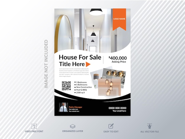 Vector diseño de folletos de venta de viviendas