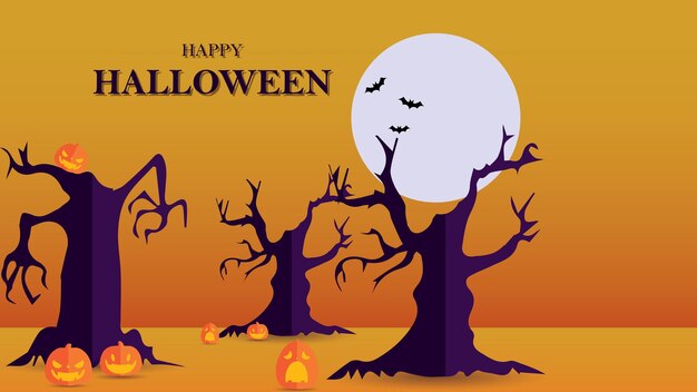 Diseño de fondo 3D de Halloween