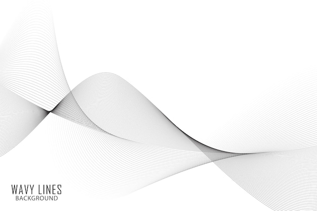 Diseño de fondo abstracto blanco con líneas onduladas