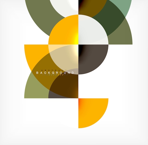 Diseño de fondo abstracto de círculo mínimo plantilla multicolor para presentación de negocios o tecnología o papel tapiz de diseño de portada de folleto web