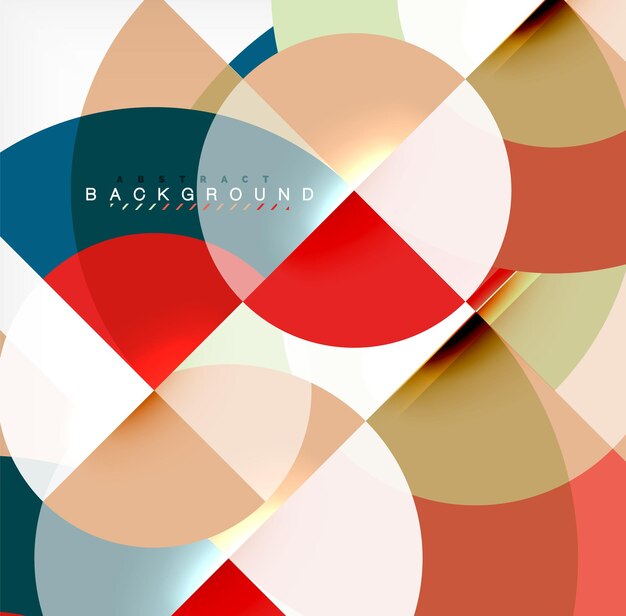 Diseño de fondo abstracto de círculo mínimo plantilla multicolor para presentación de negocios o tecnología o papel tapiz de diseño de portada de folleto web