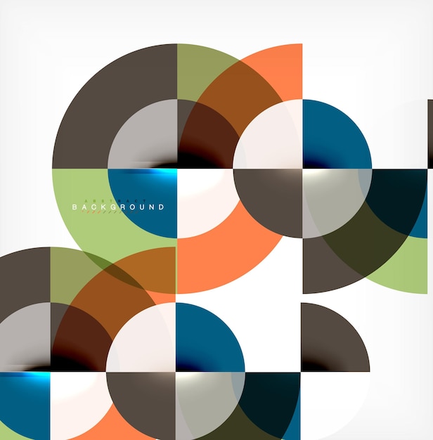 Diseño de fondo abstracto de círculo mínimo plantilla multicolor para presentación de negocios o tecnología o papel tapiz de diseño de portada de folleto web