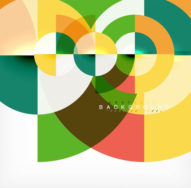 Diseño de fondo abstracto de círculo mínimo plantilla multicolor para presentación de negocios o tecnología o papel tapiz de diseño de portada de folleto web