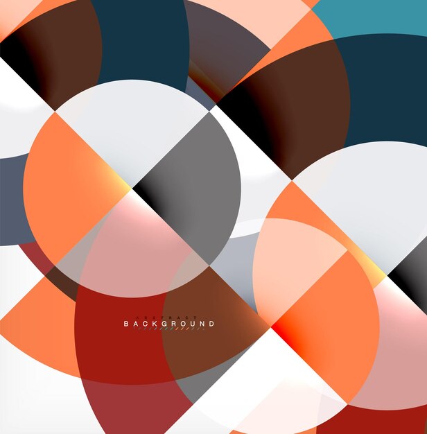Diseño de fondo abstracto de círculo mínimo plantilla multicolor para presentación de negocios o tecnología o papel tapiz de diseño de portada de folleto web