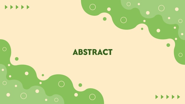 Diseño de fondo abstracto con círculos y triángulos Fondo de color verde Ilustración vectorial