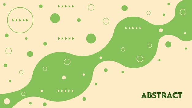 Diseño de fondo abstracto con círculos y triángulos Fondo de color verde Ilustración vectorial