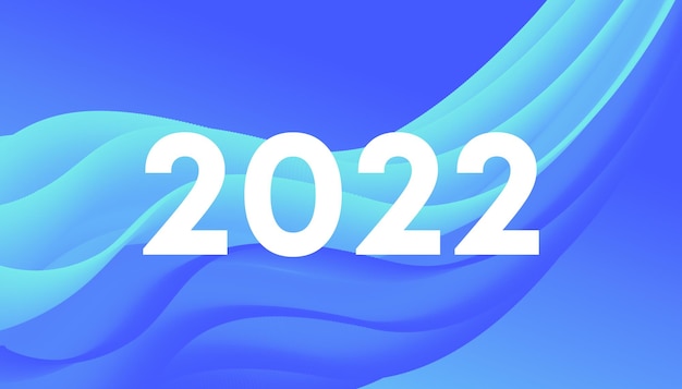 Diseño de fondo abstracto colorido feliz año nuevo 2022