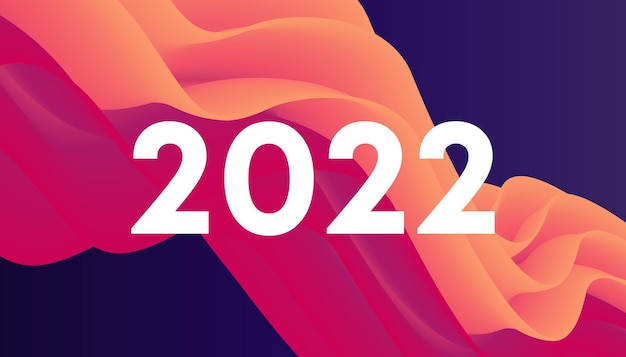 Diseño de fondo abstracto colorido feliz año nuevo 2022