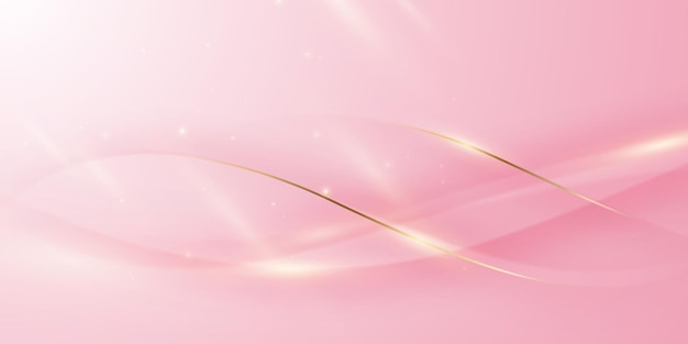 Diseño de fondo abstracto diseño de elementos geométricos modernos rosados y dorados