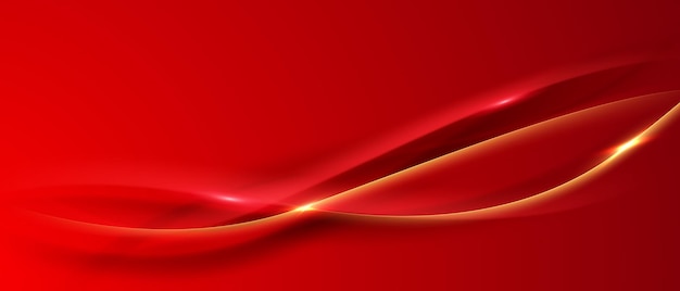 Diseño de fondo abstracto elementos geométricos rojos y dorados modernos ilustración vectorial