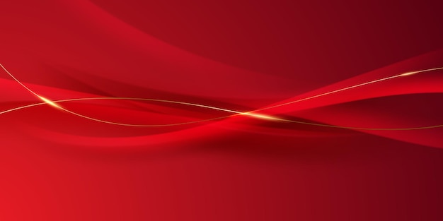 Diseño de fondo abstracto elementos geométricos rojos y dorados modernos ilustración vectorial