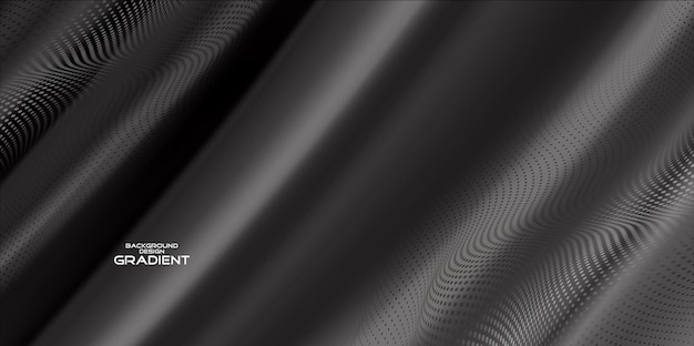 Diseño de fondo abstracto estilo onda negra oscura