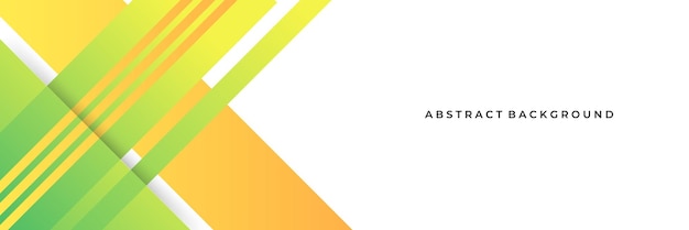 Diseño de fondo abstracto de forma vectorial verde y amarillo